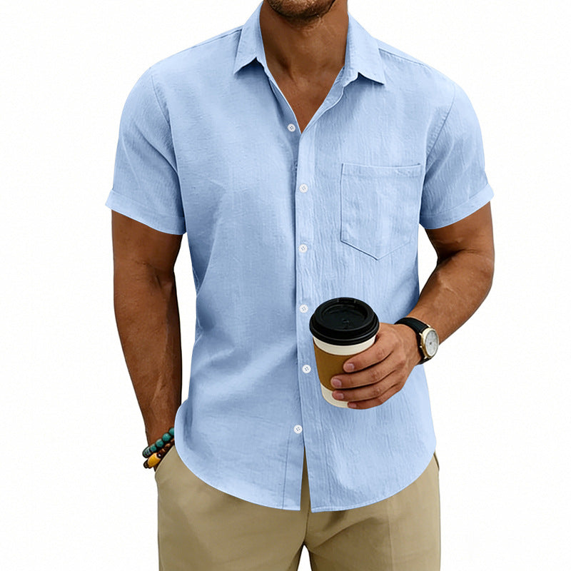 Men's Linen Short-Sleeved Shirts