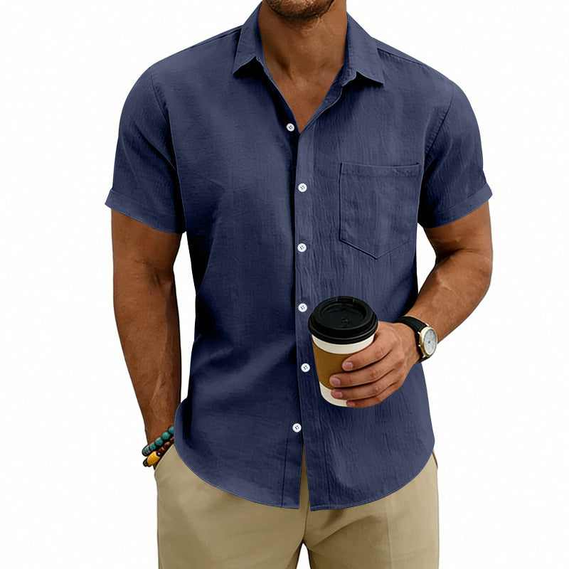 Men's Linen Short-Sleeved Shirts