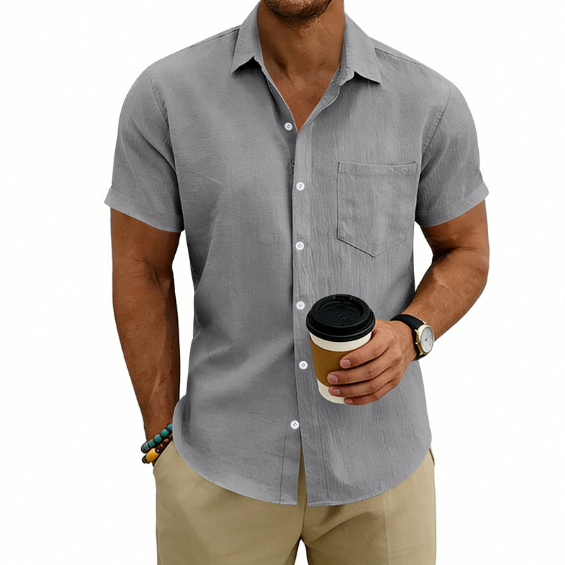 Men's Linen Short-Sleeved Shirts