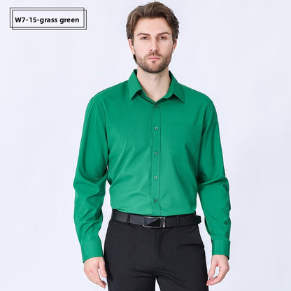 Men's Long-Sleeve Anti-Wrinkle Business Casual Shirt