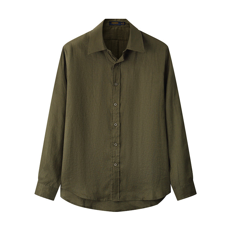 Men's Long Sleeve Linen Summer Shirt