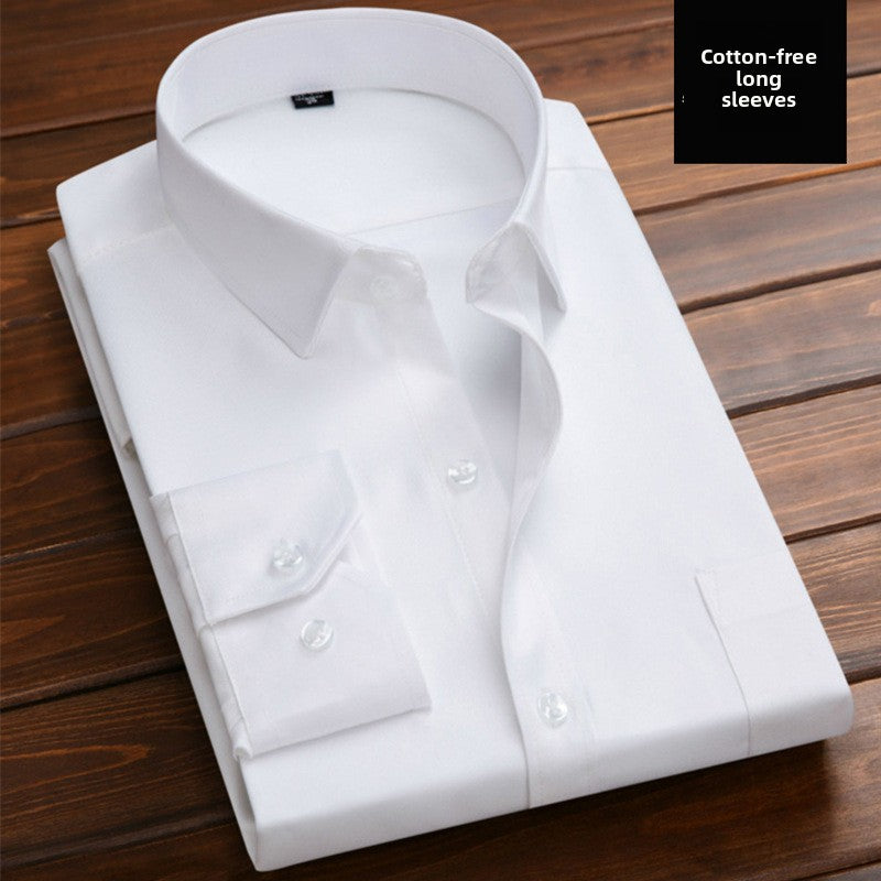 Men's long-sleeved disposable white shirt