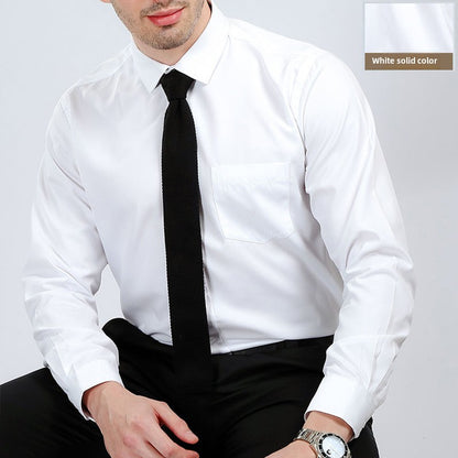 Men's long-sleeved disposable white shirt