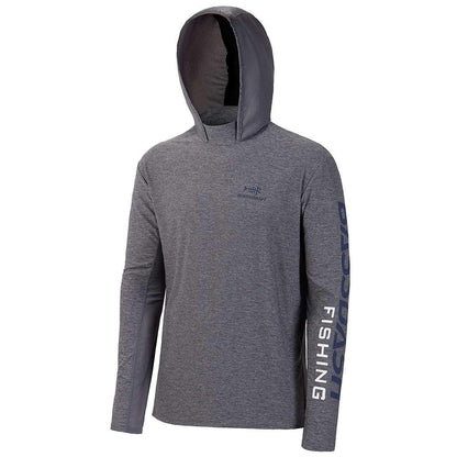 Men's long-sleeved hooded fishing shirt with UV protection