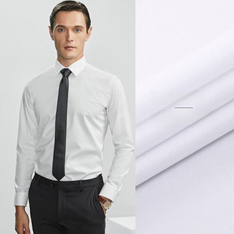 Men's long-sleeved pure cotton shirt