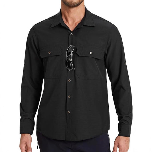 Men's Long-Sleeved Sun Protection Shirt, Anti-Uv, Quick-Drying and Cooling