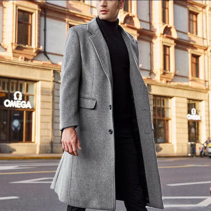 men's long trench coat