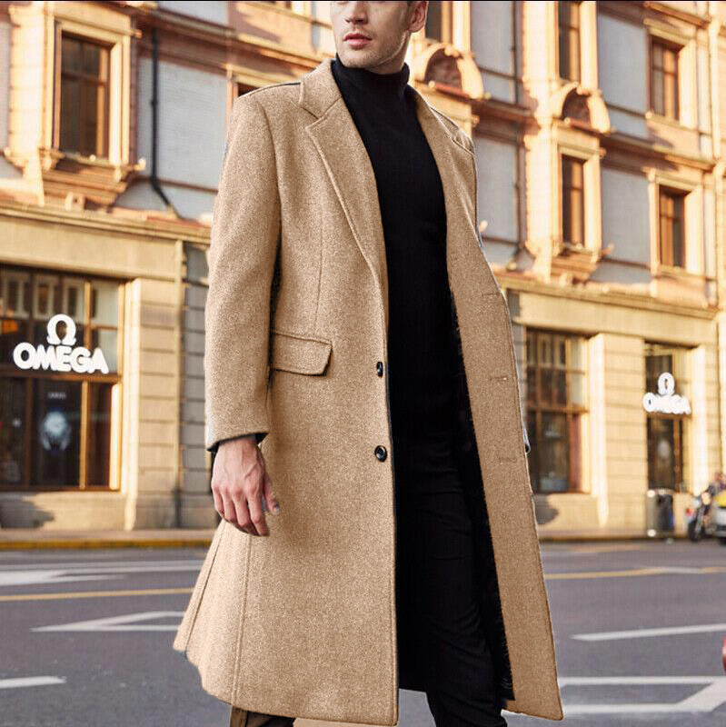 men's long trench coat