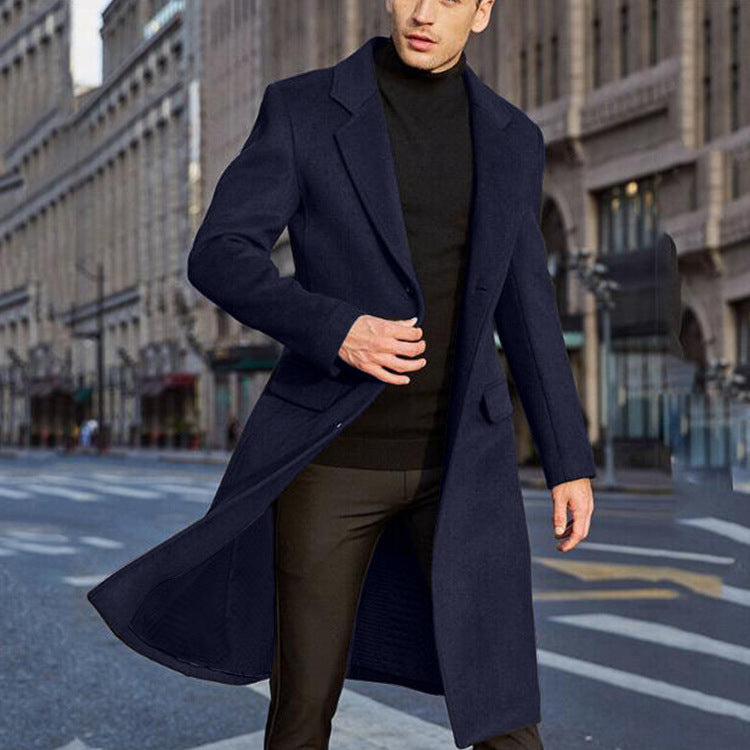 men's long trench coat