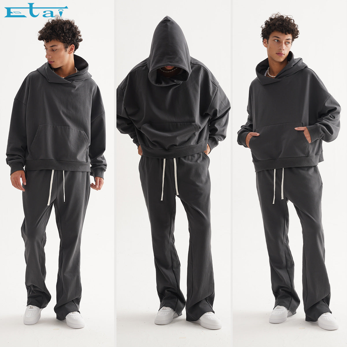 Men's Loose Fit Cotton Hooded Sweatshirt