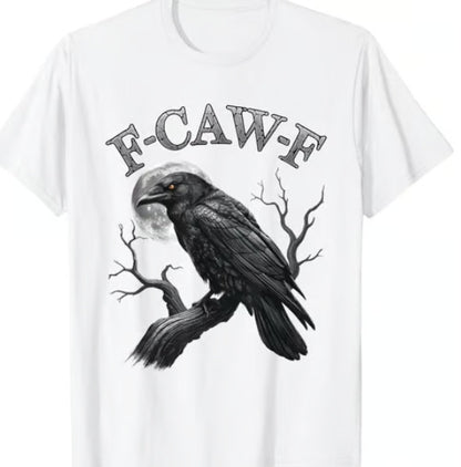 Men's Loose Fit Cotton Raven Print T-shirt