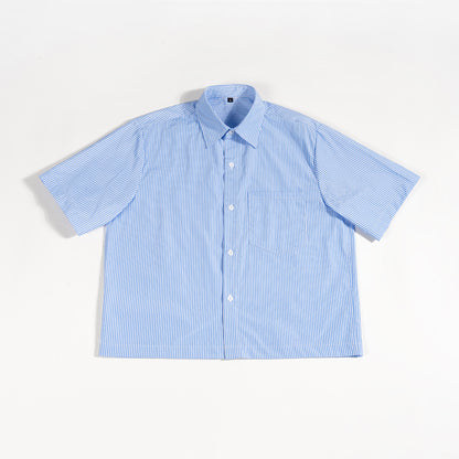 Men's Loose Fit Striped Short Sleeve Shirt