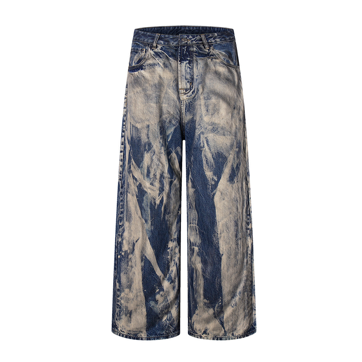 Men's Loose Fit Vintage Washed Jeans