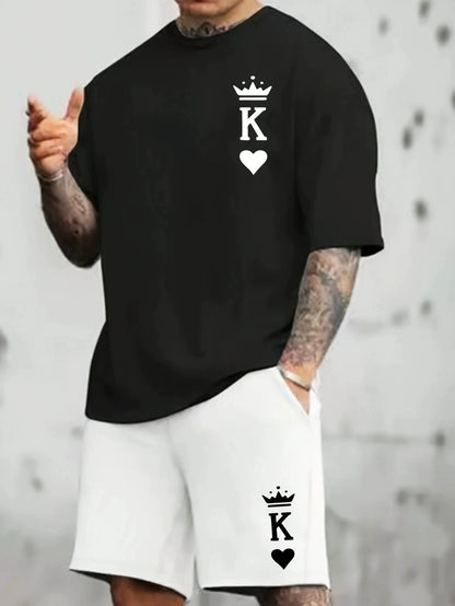Men's Loose Short Sleeve Shorts suit