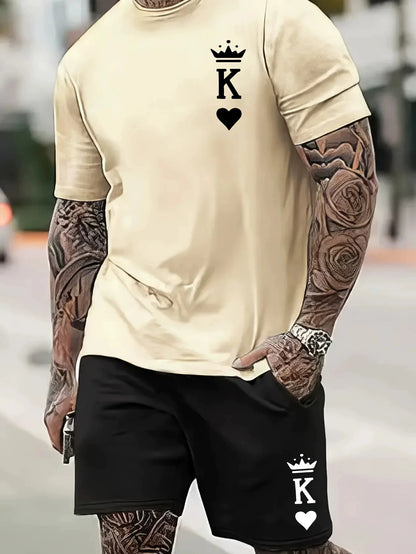 Men's Loose Short Sleeve Shorts suit