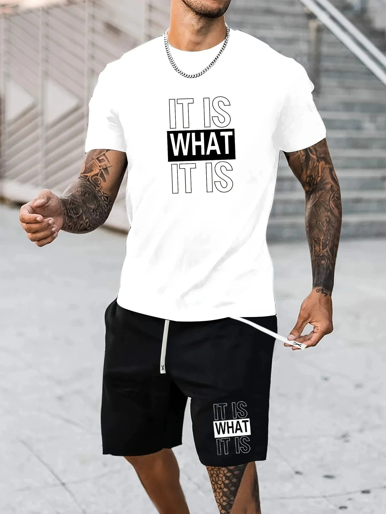 Men's Loose Short Sleeve Shorts suit
