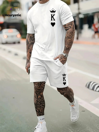 Men's Loose Short Sleeve Shorts suit