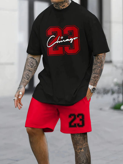 Men's Loose Short Sleeve Shorts suit