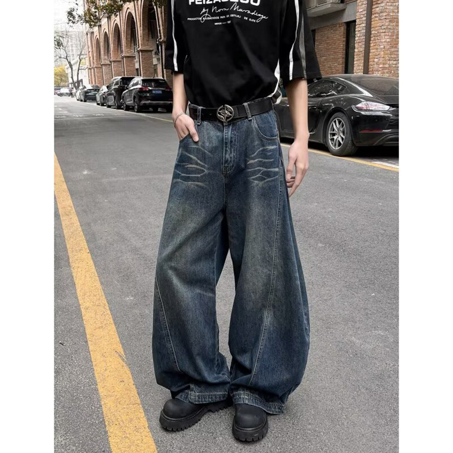 Men's Loose Straight Denim Jeans