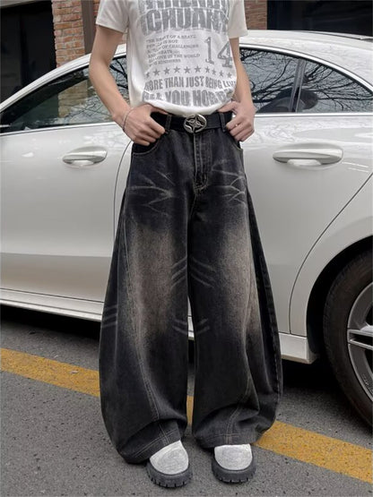 Men's Loose Straight Denim Jeans