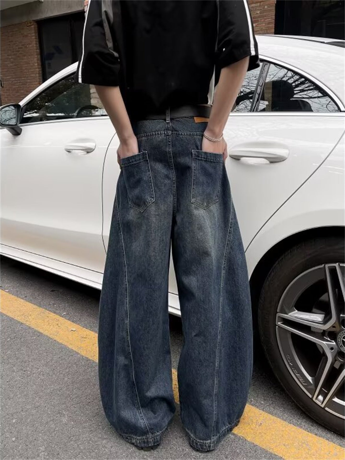 Men's Loose Straight Denim Jeans