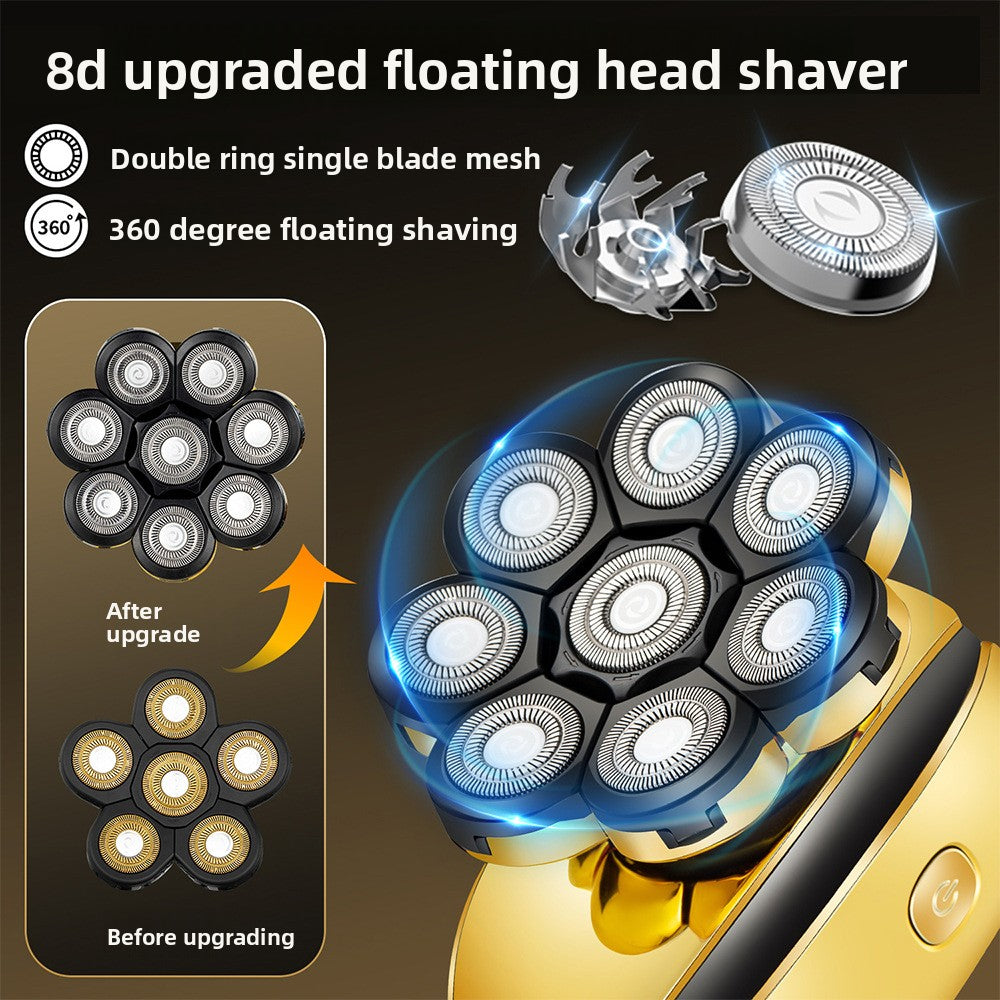 Men's Magnetic Digital Electric Shaver with LED Display