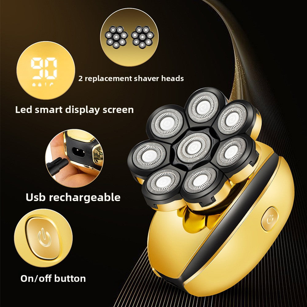 Men's Magnetic Digital Electric Shaver with LED Display
