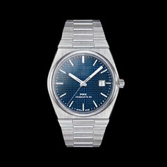 Steel color with blue surface