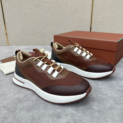 Men's Mesh Leather Casual Running Shoes