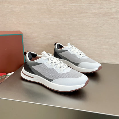 Men's Mesh Leather Casual Running Shoes