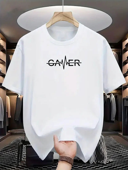 Men's Mesh Print Casual T-Shirt