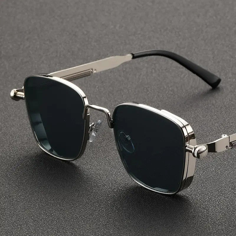 Men's Metal Frame UV400 Square Sunglasses