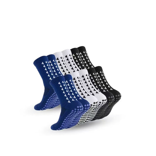 Men's Mid-Calf Sports Socks with Silicone Grip