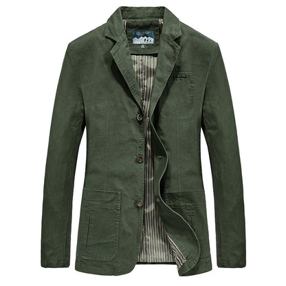Men's Mid-Length Casual Cotton Jacket
