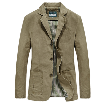 Men's Mid-Length Casual Cotton Jacket