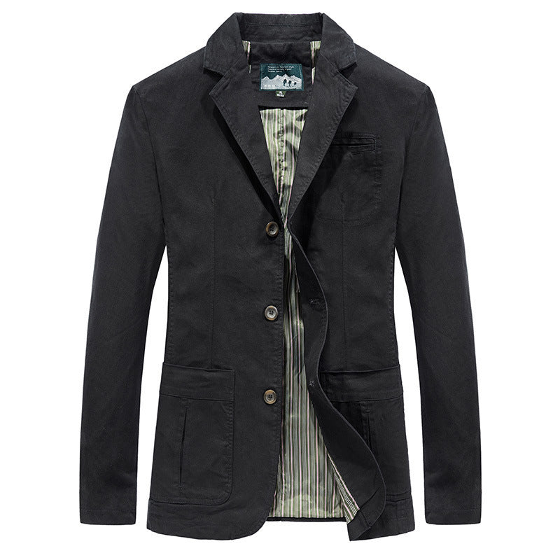 Men's Mid-Length Casual Cotton Jacket