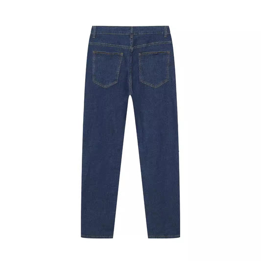 Men's mid-rise denim pants
