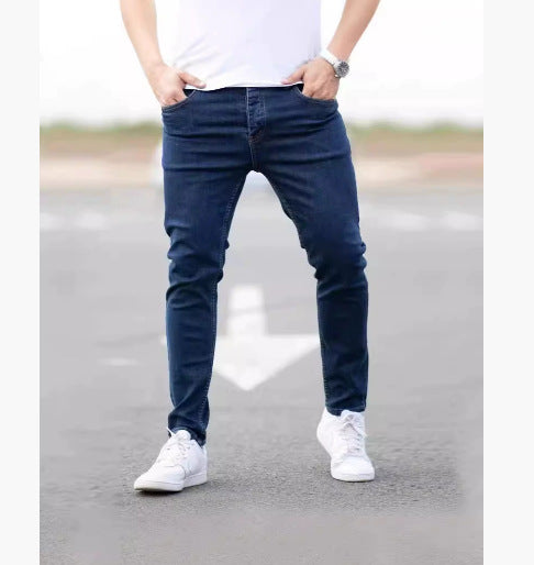 Men's mid-rise denim pants