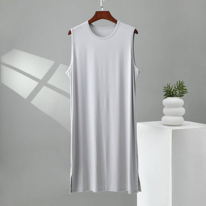 Men's Modal Nightdress Sleeveless Loose Home Sleepwear