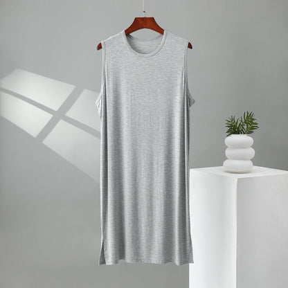 Men's Modal Nightdress Sleeveless Loose Home Sleepwear
