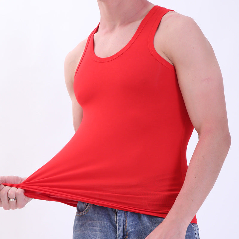 Men's Modal Sleeveless Vest for Summer Fitness