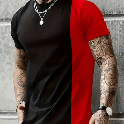Men's multi-color casual short-sleeved T-shirt