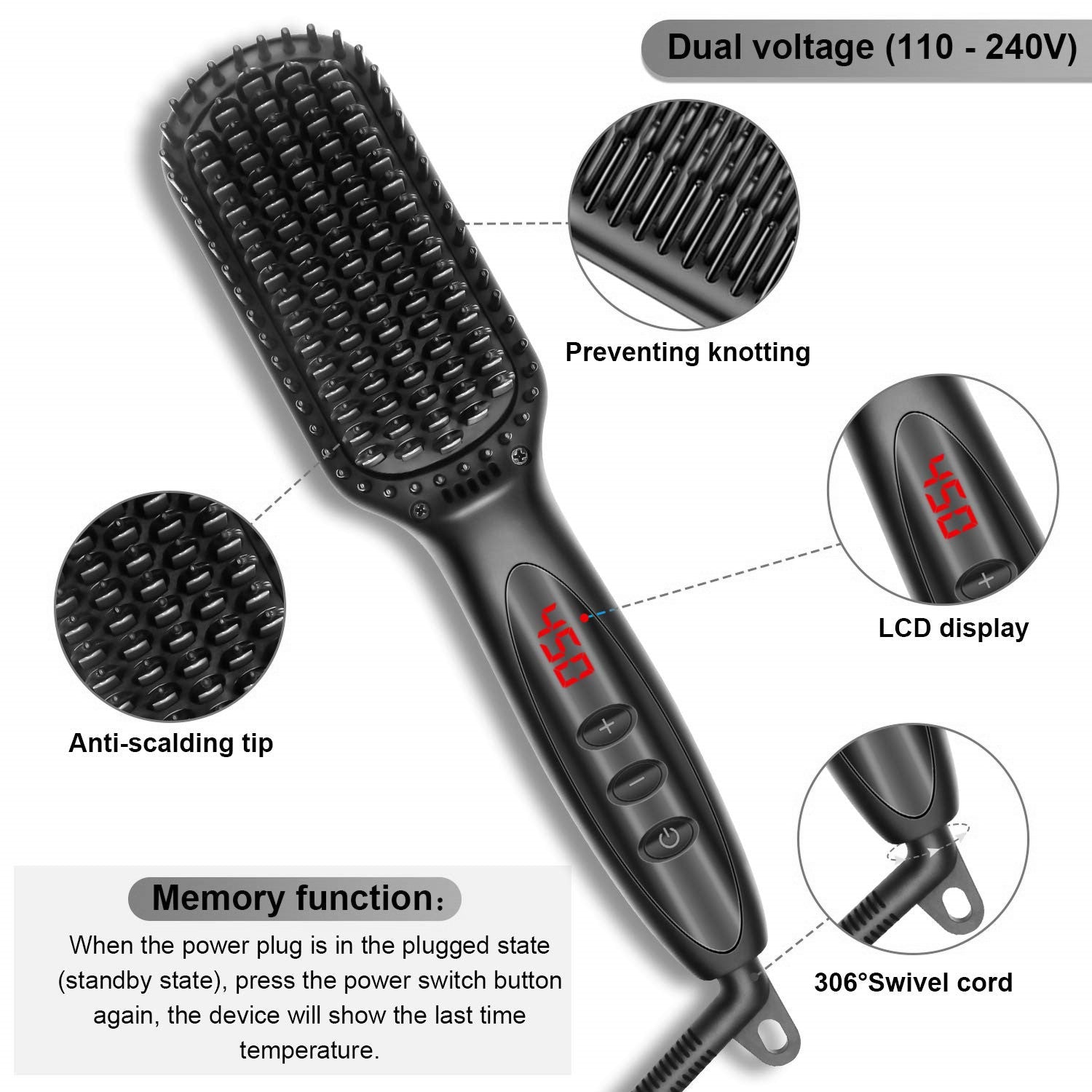 Men's Multifunctional Beard and Hair Styling Comb