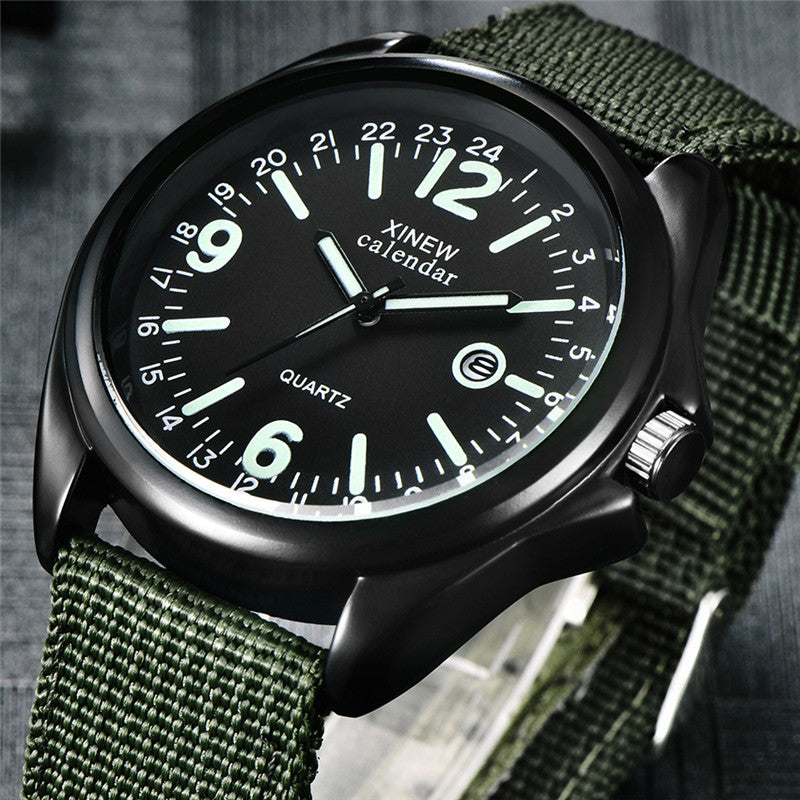 Men's Nylon Strap Quartz Watch