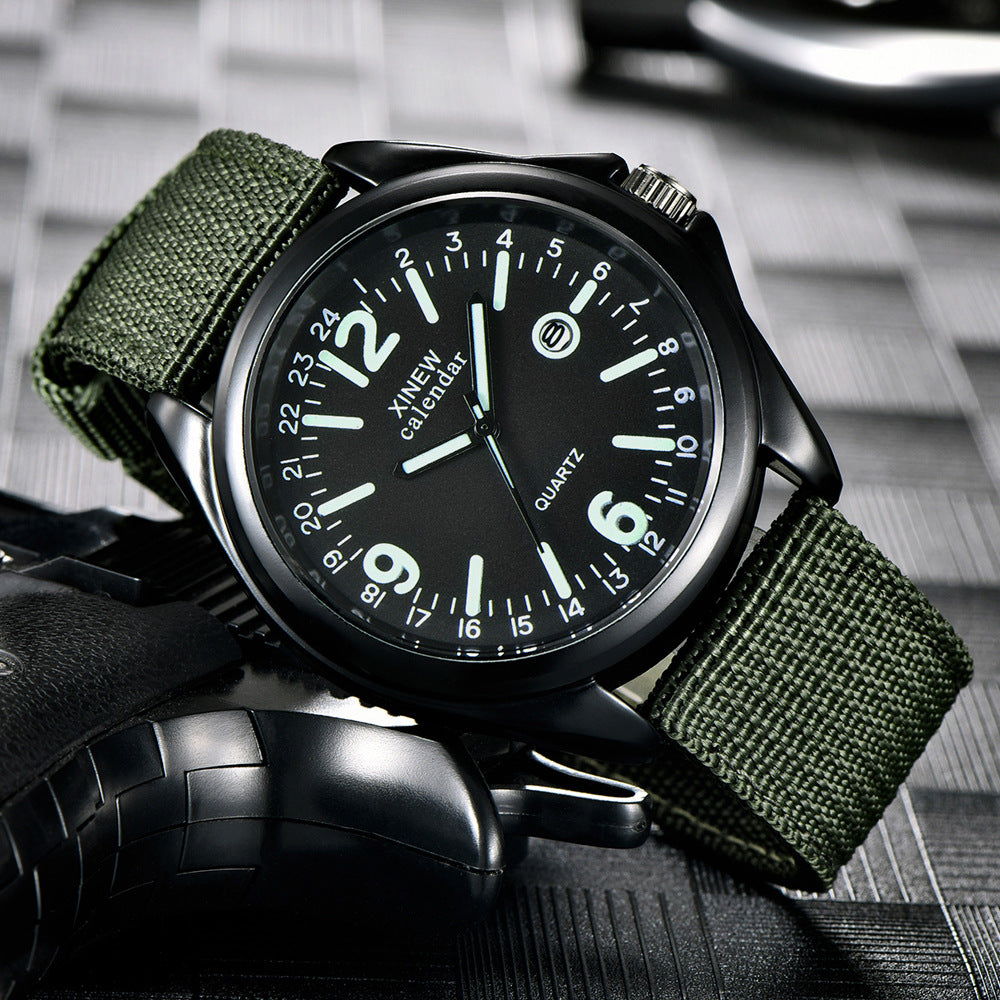 Men's Nylon Strap Quartz Watch