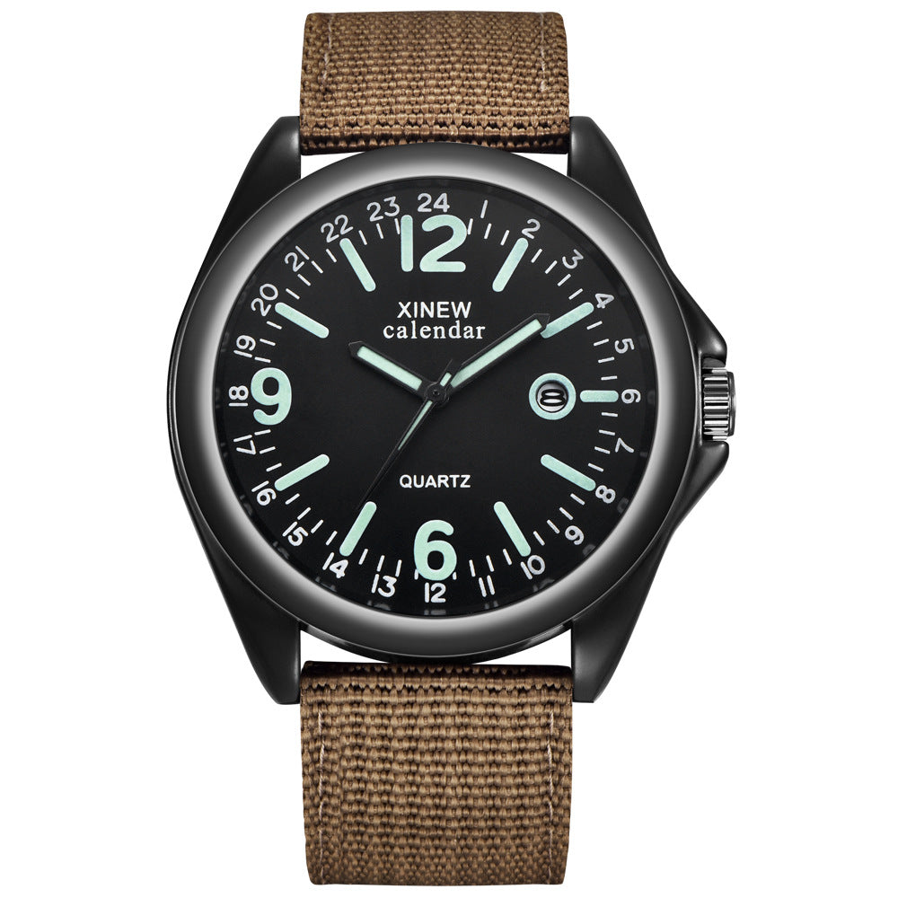 Men's Nylon Strap Quartz Watch