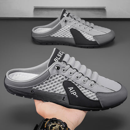Men's oversized shoes with hollowed-out designs in summer