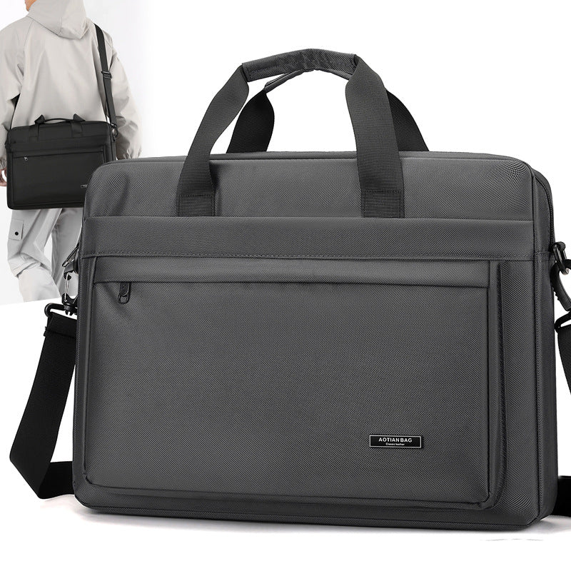 Men's Oxford Cloth Shoulder Computer Bag Large Capacity Handbag