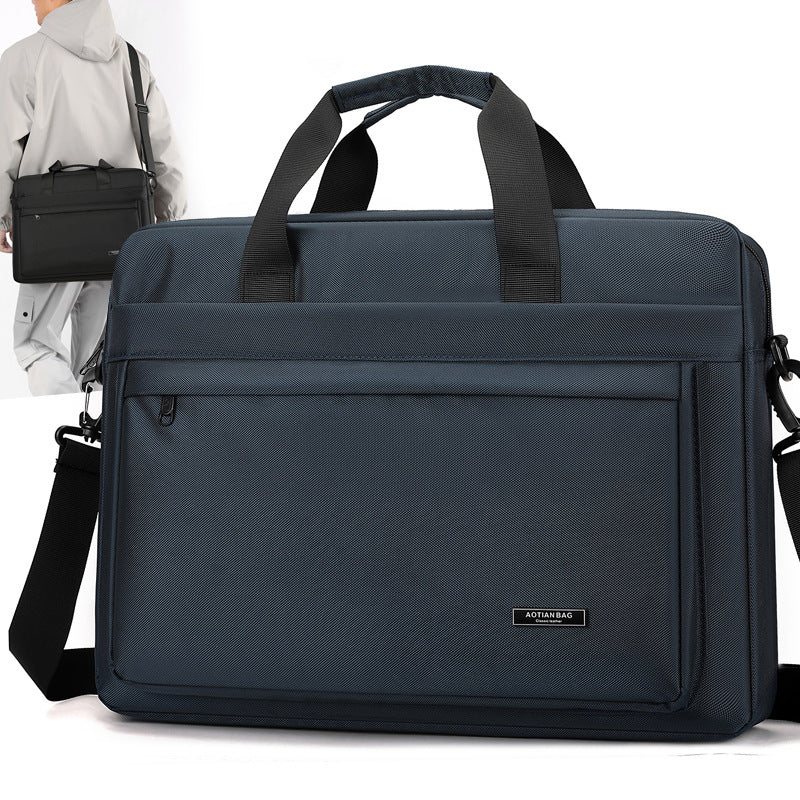 Men's Oxford Cloth Shoulder Computer Bag Large Capacity Handbag
