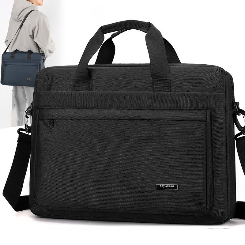 Men's Oxford Cloth Shoulder Computer Bag Large Capacity Handbag